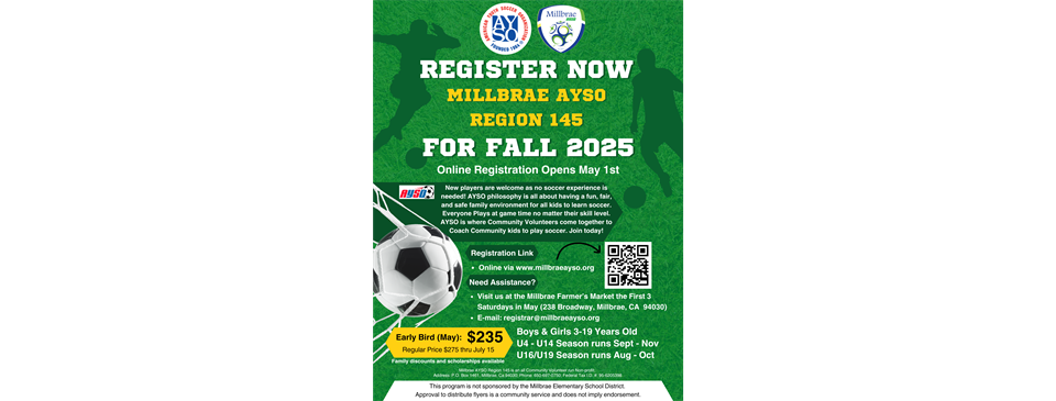 Fall 2025 Registration Open May 1st